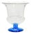 Blenko 1940s Vintage Blue Crackle Art Glass Urn For Sale
