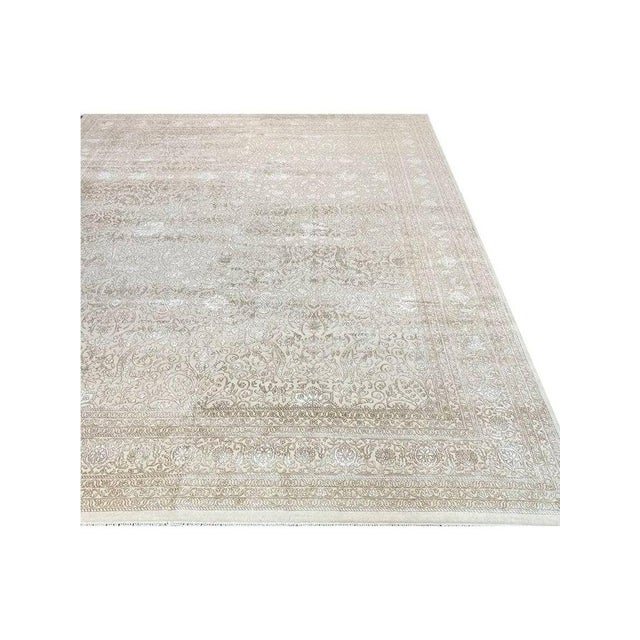 Textile 1990s Handwoven Tabriz Style Area Rug 12 X 15 For Sale - Image 7 of 12