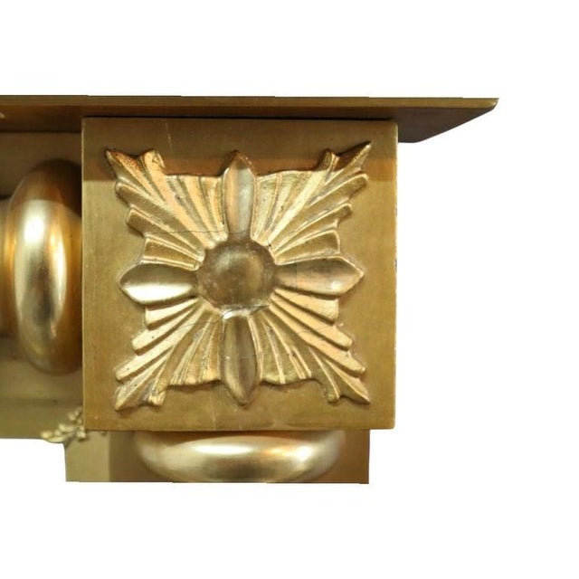 Gold American Empire Classical Gilt Wood 1st Finish Triptych Mirror C1840 For Sale - Image 8 of 9
