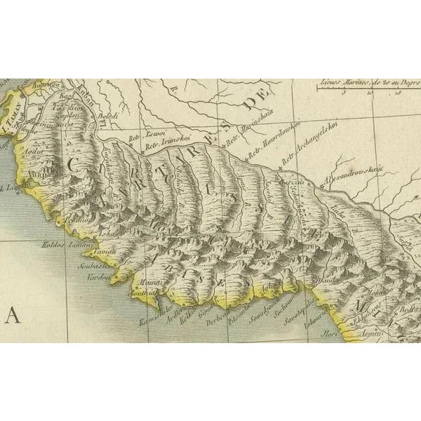 Antique Map of the Black Sea and Crimea by Pierre Antoine Tardieu, 1802 For Sale - Image 6 of 9