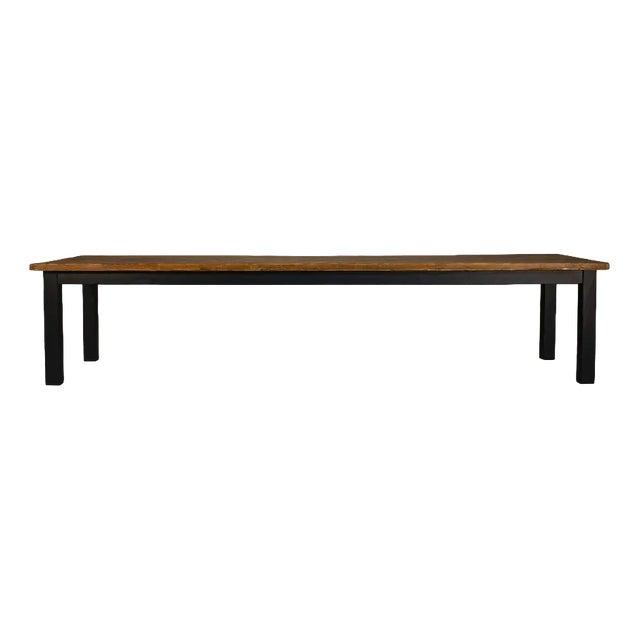 Long Table in Brushed Fir, 1970 For Sale