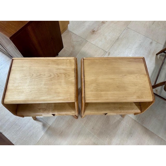 1940s Pair of Heywood Wakefield 'Kohinoor' Nightstands For Sale - Image 9 of 14