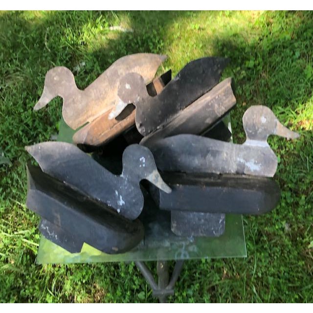Early Antique Wood and Metal Duck Decoys Chairish