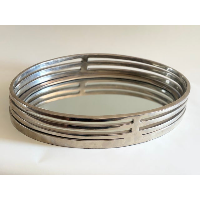 Brutalist Brutalist Mirrored Tray, Germany, 1970s For Sale - Image 3 of 9