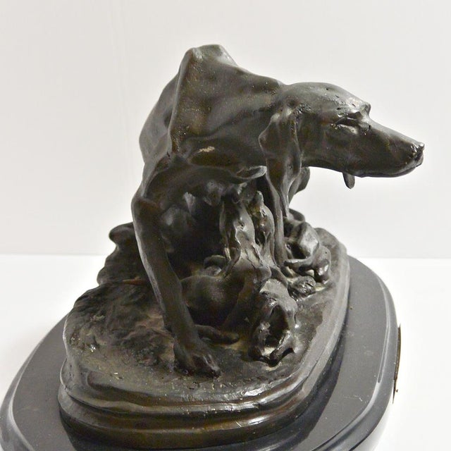 Antique Pierre-Jules Mêne Bronze Sculpture "Bitch With Pups" – 19th Century French Animalier Masterpiece For Sale In Jacksonville, FL - Image 6 of 11