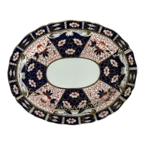 Early 20th Century Lovely Small Oval Imari-Style English Porcelain Serving Platter