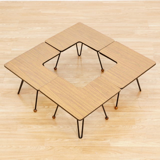 1960s Set of Four Vintage Modular Side Tables For Sale - Image 10 of 12