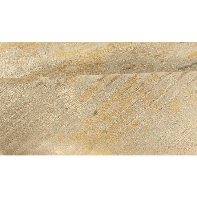 Early 21st Century Ethereal Terrain – Modern Hand-Knotted Silk and Wool Runner by Doris Leslie Blau For Sale - Image 5 of 6