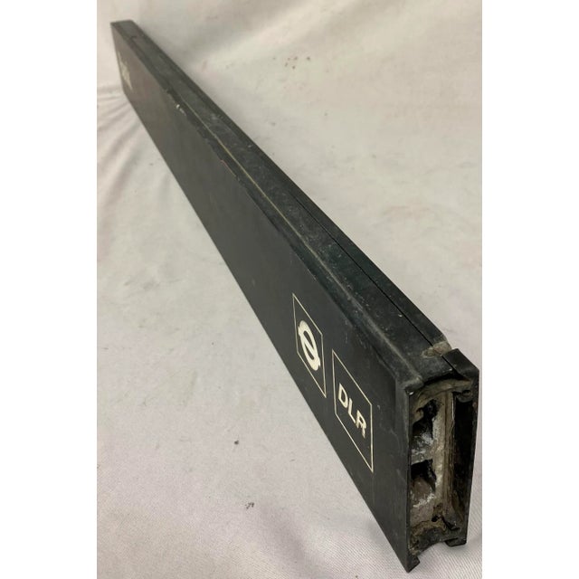 Black Late 20th Century Original Retired Metal Bank Street Sign From London, England. For Sale - Image 8 of 12