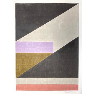 Geometric Drawing With Lavender Bar For Sale
