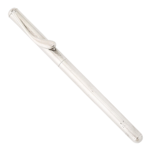 Modernist Sterling Silver Ballpoint Pen W/ Sculptural Clip Signed Tiffany & Co.