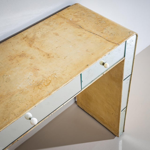 Vanity Console With Mirrored Front, Italy, 1950s For Sale - Image 15 of 15
