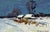 Oil Painting Winter Snow-Covered Village Serdyuk Boris Petrovich For Sale