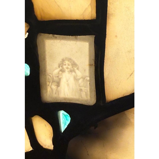 Viennese Alabaster and Lithophane Mosaic Pendant, 1900 For Sale - Image 15 of 17