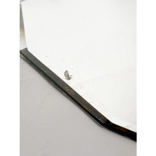 Art Deco Wall Mirror with Beveled Edge, France, 1940s For Sale - Image 6 of 10