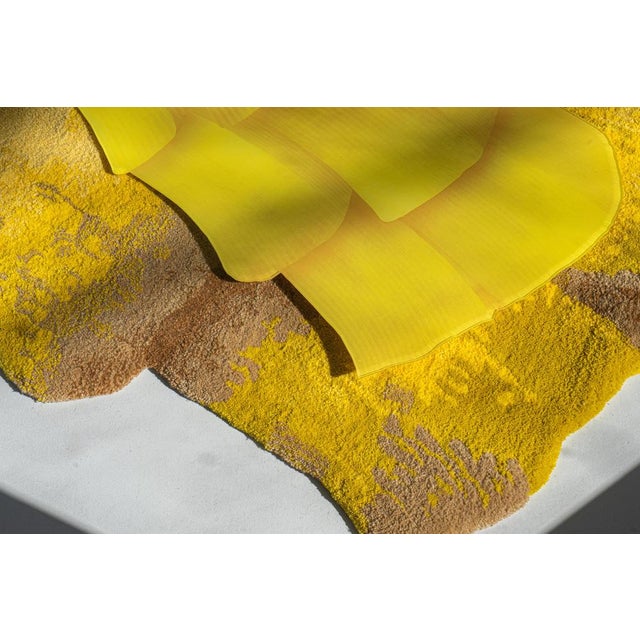 Velvet Realities Yellow Wall Sculpture by Sven Jansse For Sale - Image 4 of 14