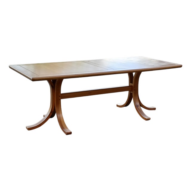 Handcrafted Sculptural Oak Softwood Dining Table by Michel Postaire, 1990s For Sale