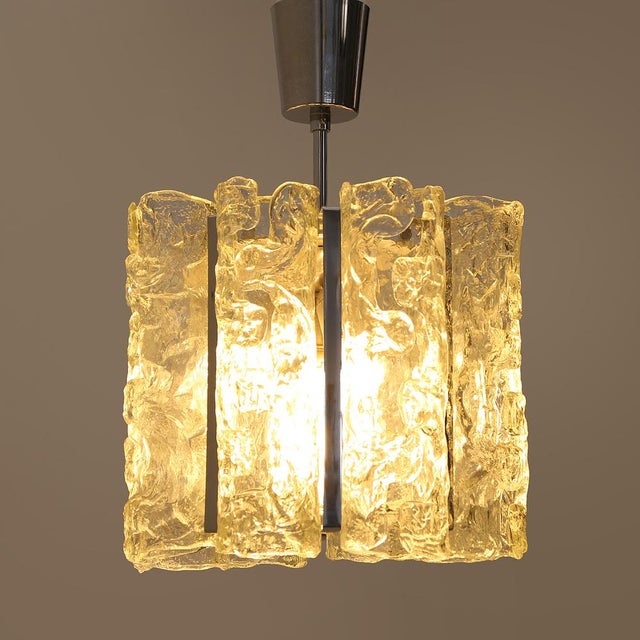 Murano Glass and Chromed Metal Chandelier, 1970s For Sale - Image 11 of 14