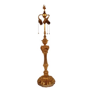 Edward F. Caldwell Gilt Bronze and Marble Table Lamp For Sale