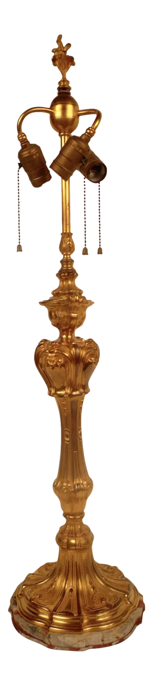 Edward F. Caldwell Gilt Bronze and Marble Table Lamp