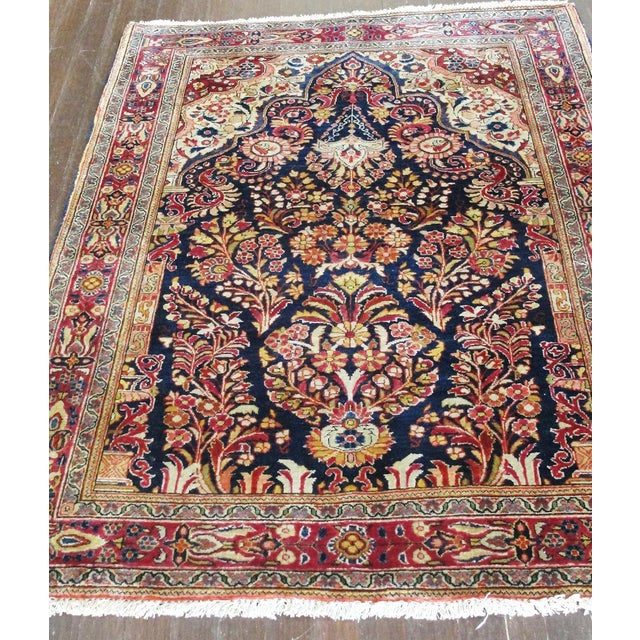 lustrous wool Persian Mohajeran Sarouk. The source of this important provenance has been in the village of Sarouk. North...