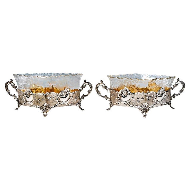 Art Nouveau Silver Confectionery Bowls y Wilhelm Binder, Germany, 1890s For Sale - Image 11 of 11