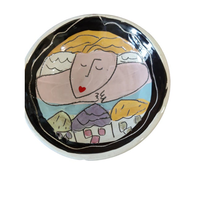 Pre-owned in great condition The abstract art in these pieces are just amazing.. Handcrafted Abstract art Bennett and Co...