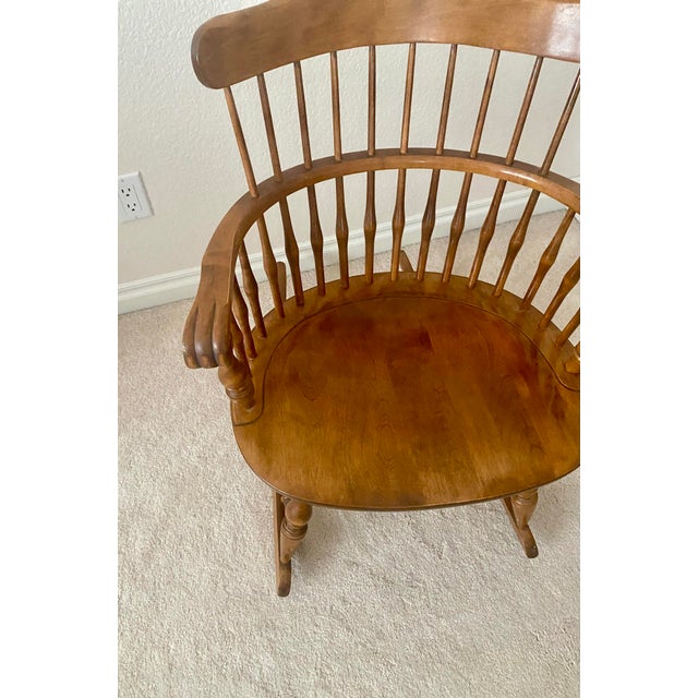 Mid 20th Century Nichols & Stone Windsor Comb Back Rocking Chair For Sale - Image 9 of 14