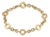 Bvlgari 18k Yellow Gold 6 Engraved Circle Station Chain Bracelet For Sale