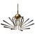 Metal Sputnik Brass Chandelier, Italy, Mid-20th Century For Sale - Image 7 of 9