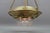 Gold French Brass and Bronze Pendant Light with Cut Glass Lampshade, 1900s For Sale - Image 8 of 18