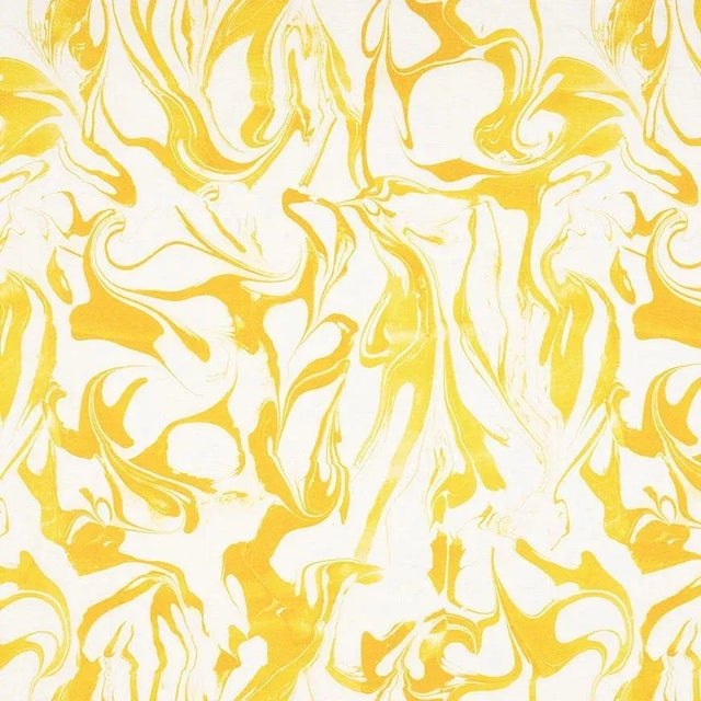 Contemporary Wild Side Gold Print on Cotton/Linen Blend Fabric For Sale - Image 3 of 3