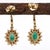 Sunburst Zambian Emerald Earrings W Natural Diamonds in 14k Solid Gold Ov 7x5mm- Set of 2 For Sale In Columbus - Image 6 of 6