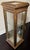 Italian Neiman Marcus Italian Antiquated Gold-Gilt Pedestal Small Curio Cabinet Vitrine Display For Sale - Image 3 of 12
