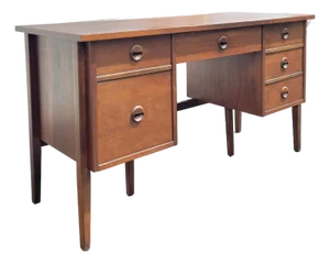 Mid Century Modern Writing Desk | by Stanley for Distinctive Furniture