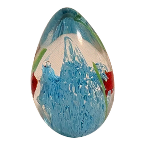 Murano Vintage Hand Blown Glass Small Aquirium Paperweight