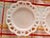Glass Hazel-Atlas White Milk Glass Open Lace Edge Luncheon Plates, Set of 4 – 8.25” For Sale - Image 7 of 8