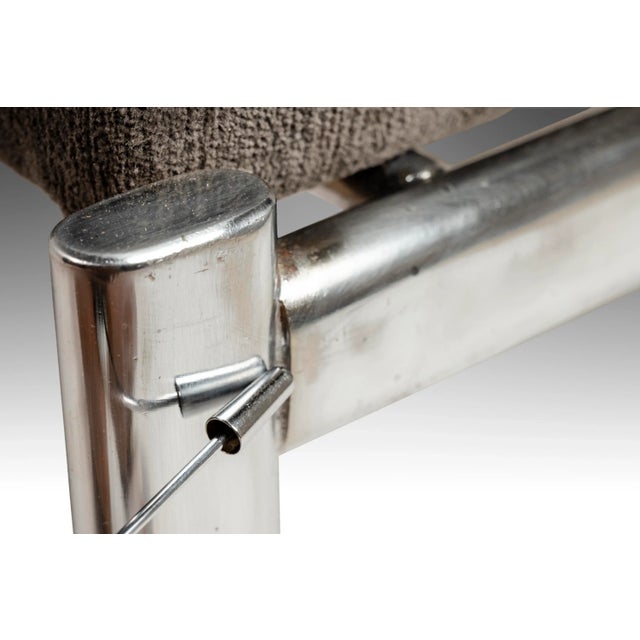 1970s Circa 1970s Ilmari Tapiovaara for Stendig Chrome Frame Three Seat Bench For Sale - Image 5 of 12