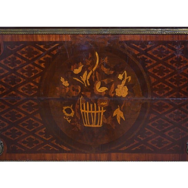 French Louis XVI Style Bronze Mounted Commode For Sale - Image 15 of 18