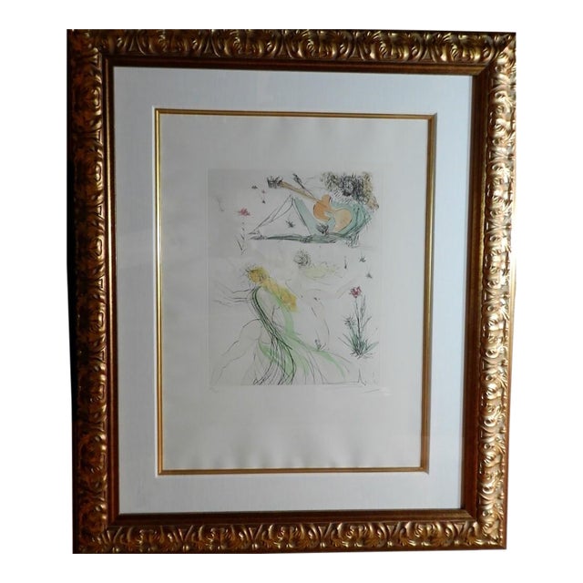 Dali La Joie De Vivre Hand Signed Numbered Etching Dali Archives Certified For Sale