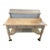 Large Vintage 19th Century French Marble Top Wash Stand - Turned Legs, Backsplash For Sale