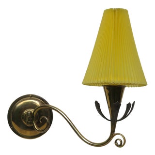 Vintage Wall Lamp in Brass, 1950s For Sale