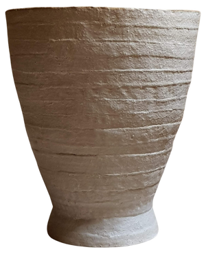 Beige Stoneware Krater Vase by Elena Vasilantonaki