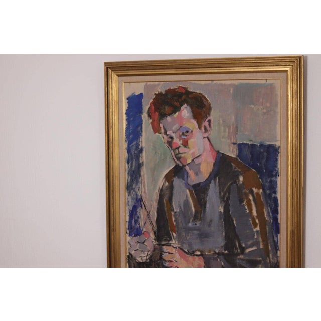Pär Thorell, Portrait, 1955, Oil on Canvas, Framed For Sale - Image 12 of 18