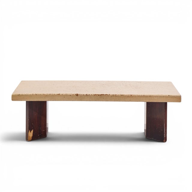 Wood Paul Frankl for Johnson Furniture Mid Century Mahogany and Cork Coffee Table For Sale - Image 7 of 9