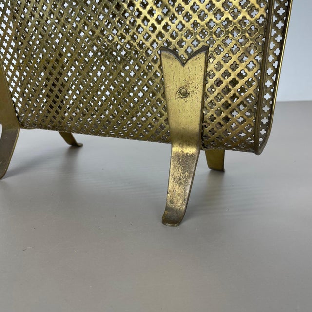 Brass and Bamboo Magazine Holder in the style of Carl Auböck, Austria, 1950s For Sale - Image 18 of 18