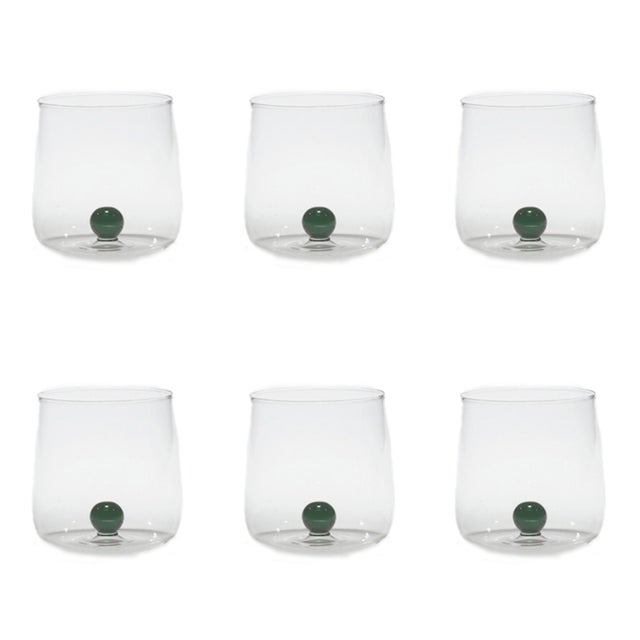 Contemporary Bilia Tumbler in Green - Set of 6 For Sale - Image 3 of 3