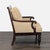 Classic Wooden Lounge Chair With Beige Cushions For Sale - Image 4 of 7