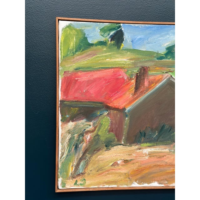 Original Oil on Canvas – “Strandhus Äleklinta ” by Lennart Johansson – Signed and Dated 1983 – Framed – 60 × 49.5 cm...