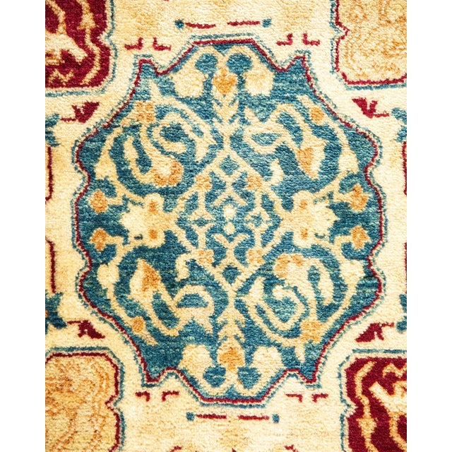 Traditional Mogul, One-of-a-Kind Hand-Knotted Area Rug in Ivory, 6' 3" x 9' 3" For Sale - Image 3 of 8